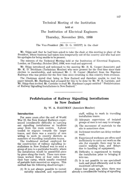 Prefabrication of Railway Signalling Installations in New Zealand."