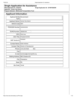 Penn Center Plaza Transportation Gateway Application ID 8333219 Exhibit 1: Project Description