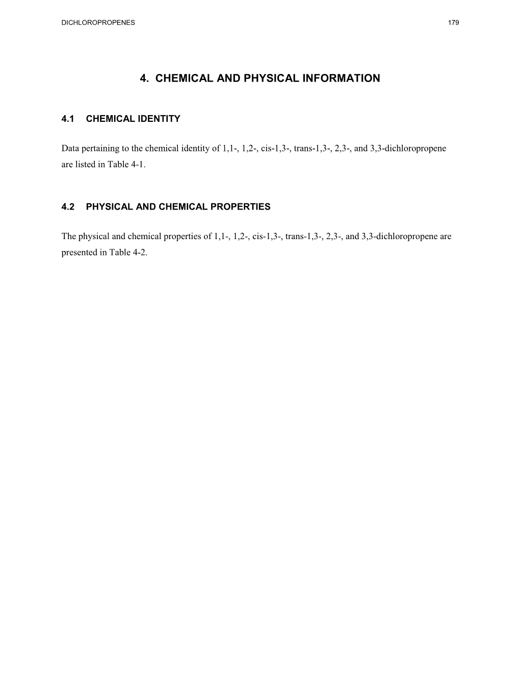 Toxicological Profile for Dichloropropenes