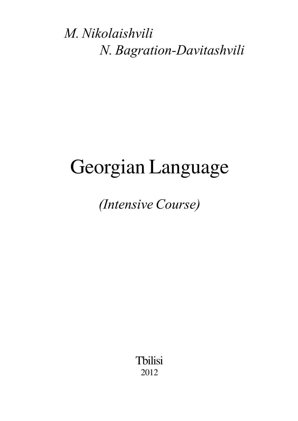 Georgian Language