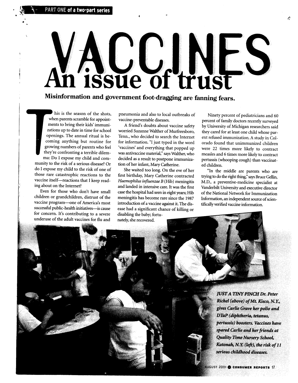 Vaccines: an Issue of Trust