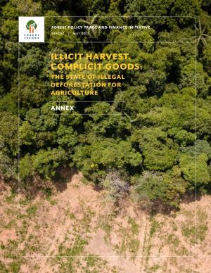 Illicit Harvest, Complicit Goods: the State of Illegal Deforestation for Agriculture
