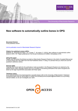 New Software to Automatically Outline Bones in OPG