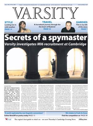 Varsity Investigates MI6 Recruitment at Cambridge