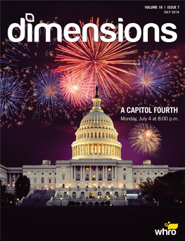 A CAPITOL FOURTH Monday, July 4 at 8:00 P.M
