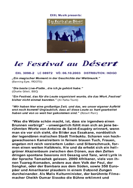 Le Festival Au Désert