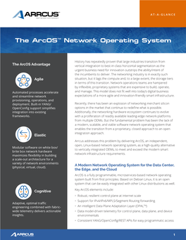 The Arcos Network Operating System