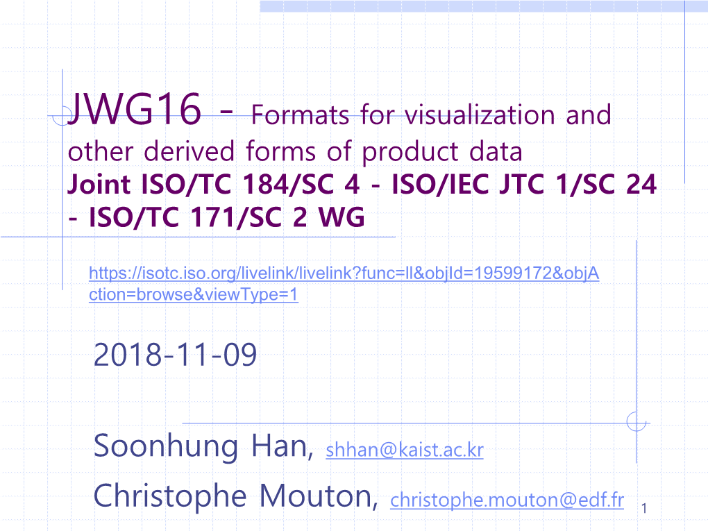 TC 184/SC 4/JWG 16 for CAD Visualization