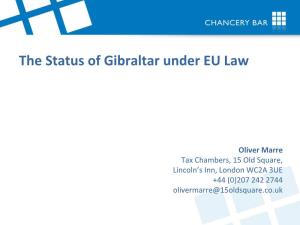 The Status of Gibraltar Under EU Law