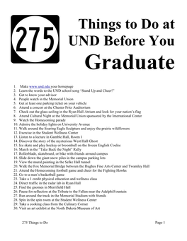 Things to Do at UND Before You Graduate