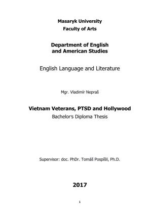 Vietnam Veterans, PTSD and Hollywood Bachelor’S Diploma Thesis