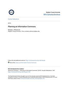 Planning an Information Commons