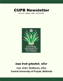 CUPB Newsletter Vol