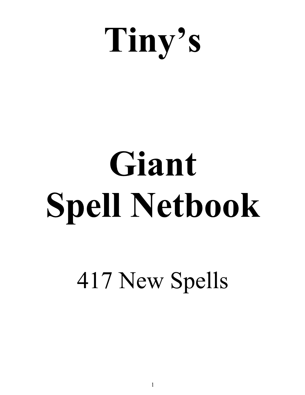 417 New Spells