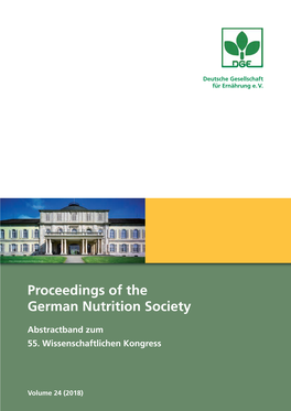 Proceedings of the German Nutrition Society – Volume 24 (2018)
