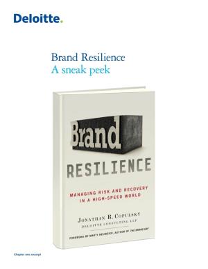Brand Resilience a Sneak Peek