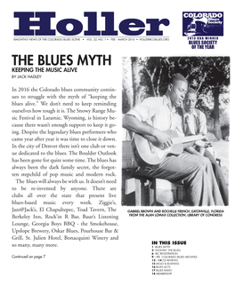 February - March 2016 Holler Shoutin’ the Blues by Tarry Underwood