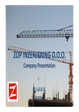 ZOP INZENJERING D.O.O. Company Presentation