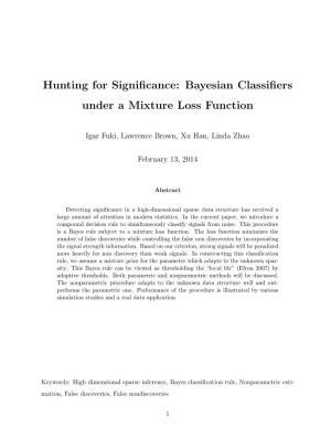 Bayesian Classifiers Under a Mixture Loss Function