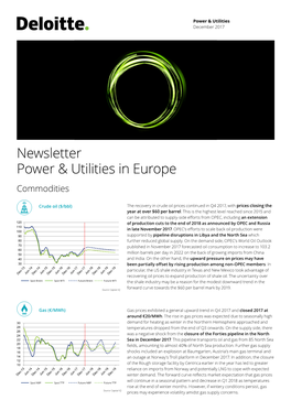 Newsletter Power & Utilities in Europe