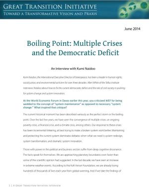 Boiling Point: Multiple Crises and the Democratic Deficit