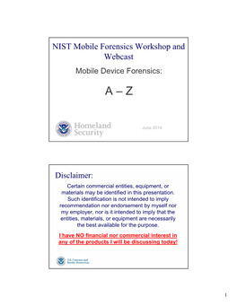 Mobile Forensics from a to Z