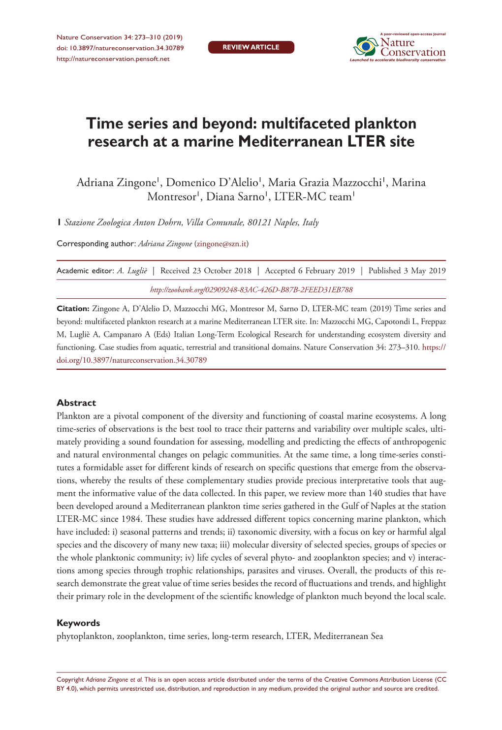 Multifaceted Plankton Research at a Marine Mediterranean LTER Site