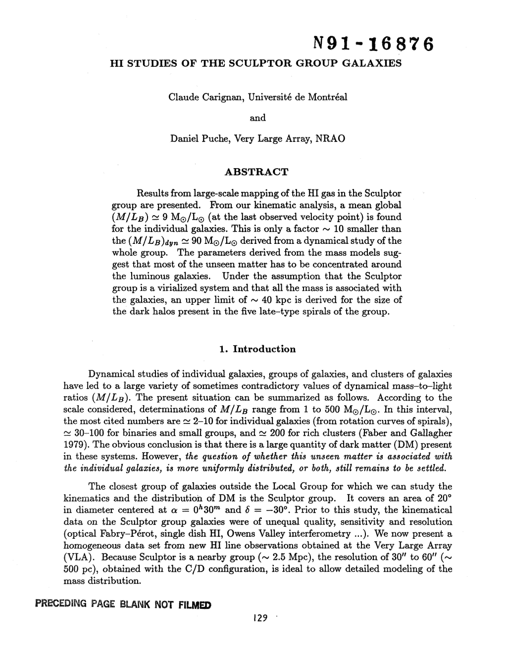 (M/LB)N 9 Ma/La (At the Last Observed Velocity Point) Is Found for the Individual Galaxies