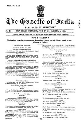 The Gazette of India PUBLISHED by AUTHORITY No