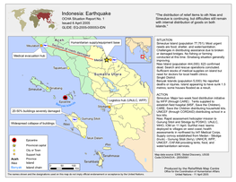 Indonesia: Earthquake "The Distribution of Relief Items to Oth Nias and OCHA Situation Report No