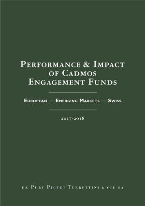 Performance & Impact of Cadmos Engagement Funds