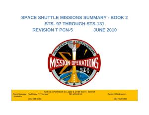 Space Shuttle Missions Summary - Book 2 Sts- 97 Through Sts-131 Revision T Pcn-5 June 2010