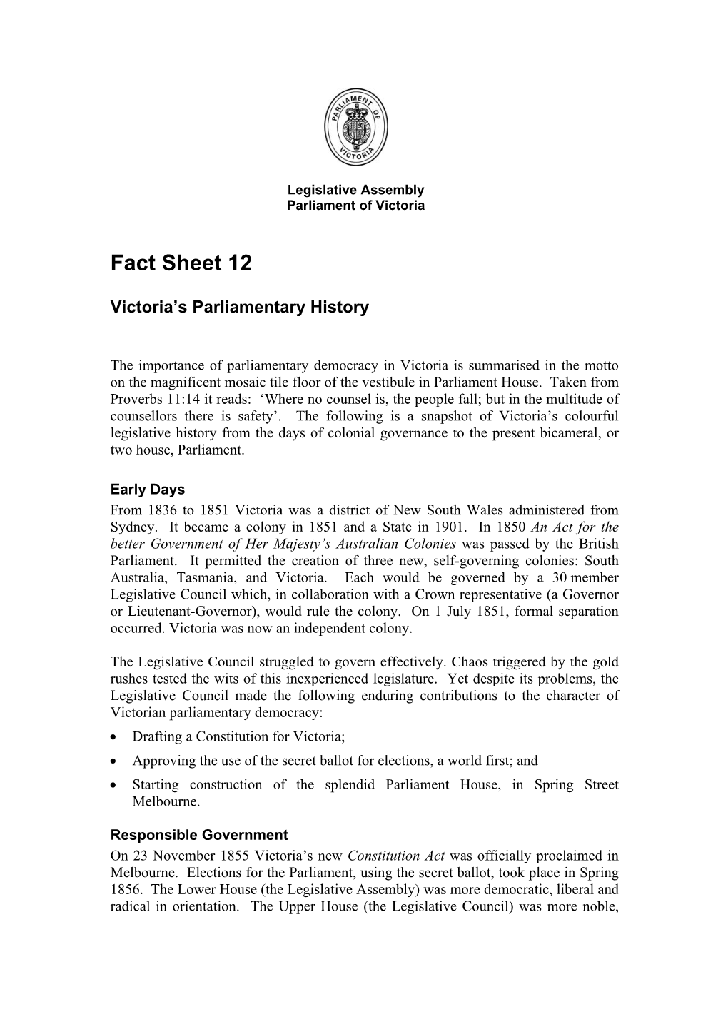 Fact Sheet 12