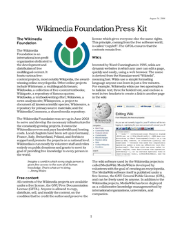 Wikimedia Foundation Press Kit