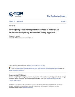 An Explorative Study Using a Grounded Theory Approach