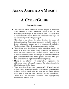 Asian American Music