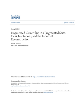 Fragmented Citizenship in a Fragmented State: Ideas, Institutions, and the Failure of Reconstruction Allen C