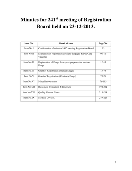 Meeting of Registration Board Held on 23-12-2013