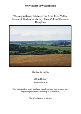 The Anglo-Saxon Estates of the Arun River Valley, Sussex: a Study of Amberley, Bury, Coldwaltham and Houghton