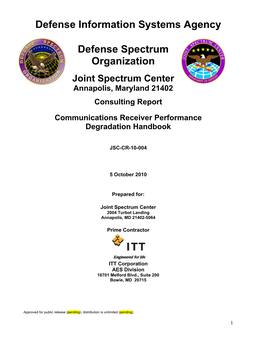 Defense Information Systems Agency Defense Spectrum Organization