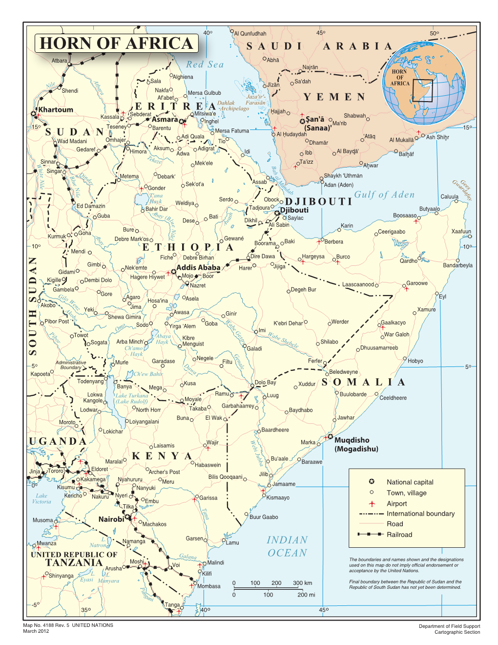 Map of the Horn of Africa - DocsLib