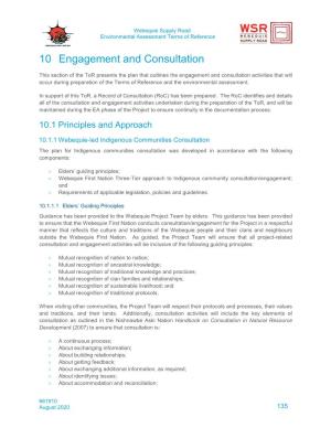 10 Engagement and Consultation