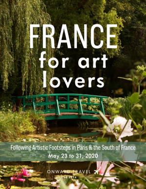 Following Artistic Footsteps in Paris & the South of France