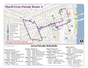 Mardi Gras Parade Route a N JA C K S O N S T "