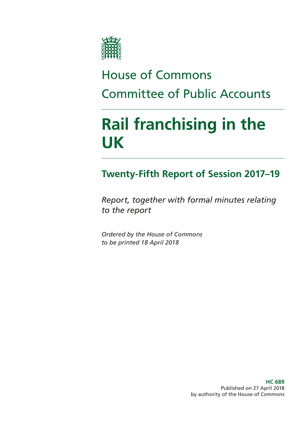 Rail Franchising in the UK