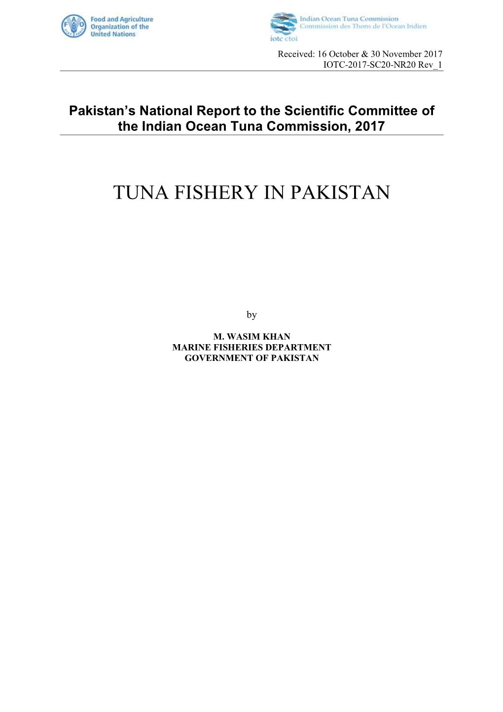 Tuna Fishery in Pakistan