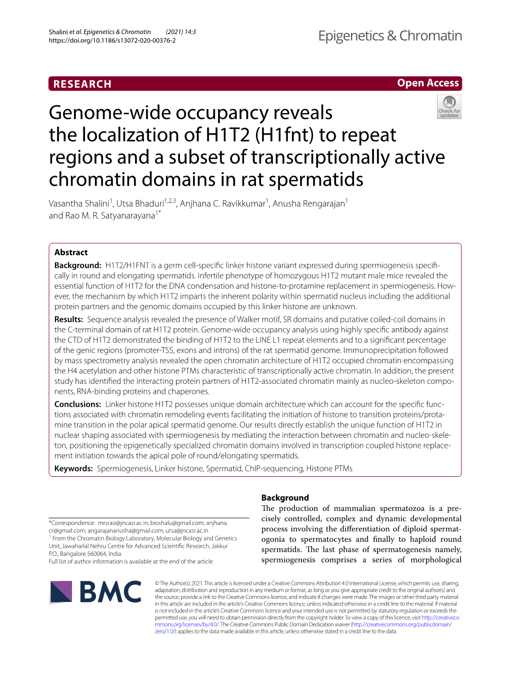 Genome-Wide Occupancy Reveals the Localization of H1T2 (H1fnt) To