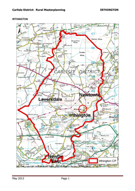 Carlisle District: Rural Masterplanning IRTHINGTON May 2013 Page 1