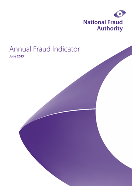 National Fraud Authority “Annual Fraud Indicator 2013”