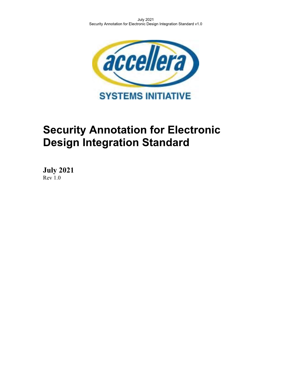 Security Annotation for Electronic Design Integration (SA-EDI)